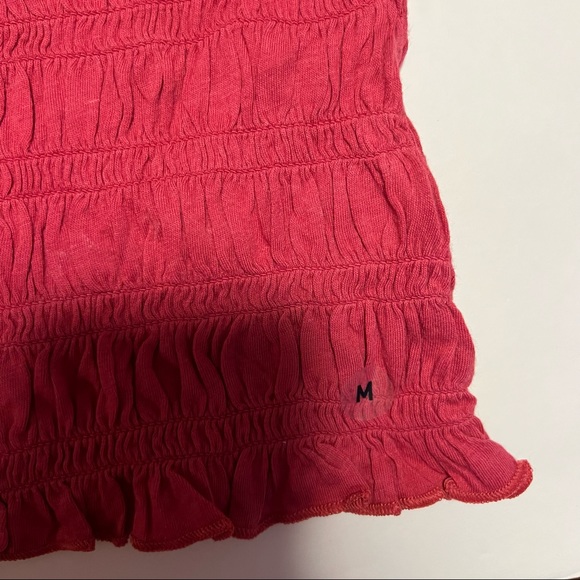 American Eagle Red Smocked Crop Top - Picture 5 of 8